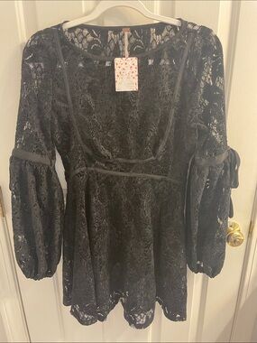 Free People Black Ruby Lace Dress. Does not include any liner or underlayer